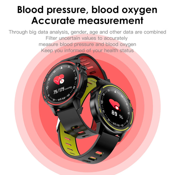 New Men's Muliti-Sport Blood Pressure Heart Rate Monitor IP68 Waterproof Smart Watch For Android iPhone