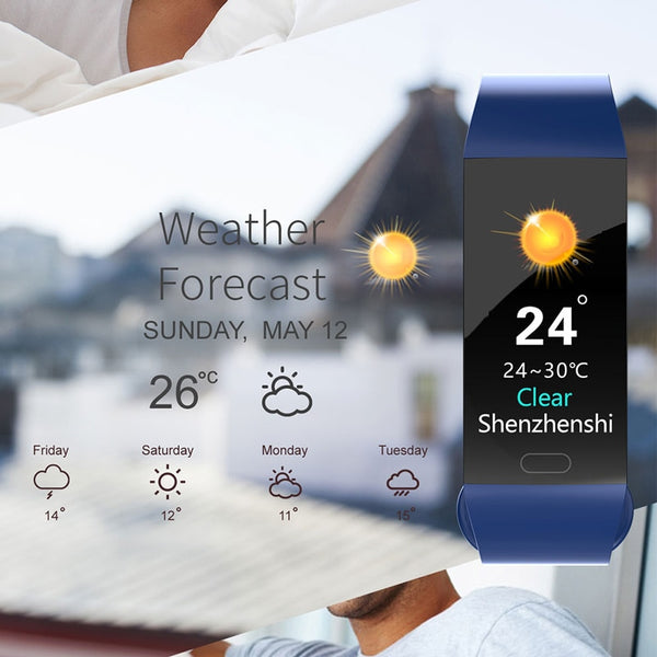 New Sport Fitness Tracker Waterproof Heart Rate Monitor Smart Wristband Watch For iPhones Android