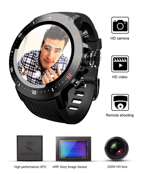 New 4G LTE GPS WiFi Bluetooth IP67 Waterproof Heart Rate Tracker Smart Watch For Android iOS