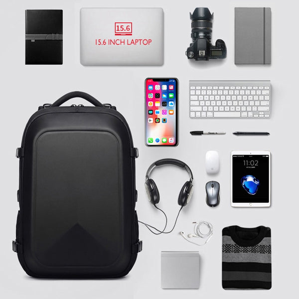New Men's Business Multifunctional USB Charging Laptop Backpack Water-Repellent Travel School Bag