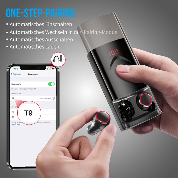 New TWS Bluetooth In-Ear Wireless Portable Stereo Headset Earbuds With 6000mAh Power Bank For Samsung iPhone Xiaomi