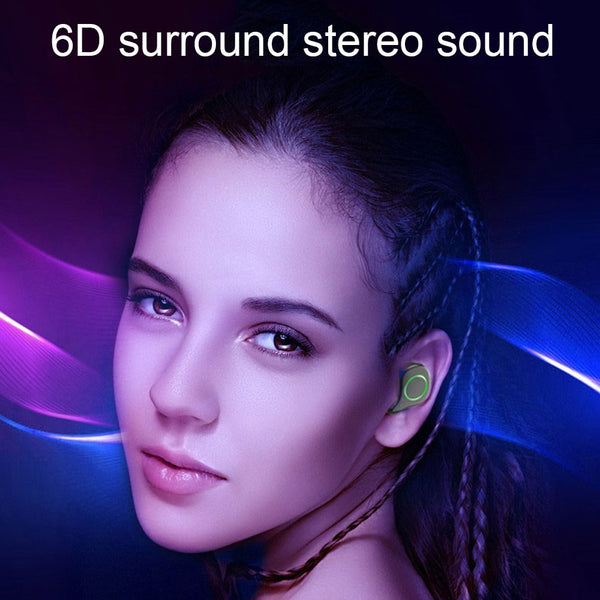 New TWS Bluetooth In-Ear Wireless Portable Stereo Headset Earbuds With 6000mAh Power Bank For Samsung iPhone Xiaomi