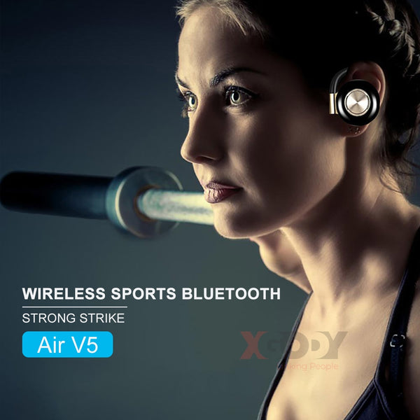 New TWS Wireless Headphones Stereo Bluetooth 5.0 Earphone Ear Hook Noise Cancelling Headset With Microphone