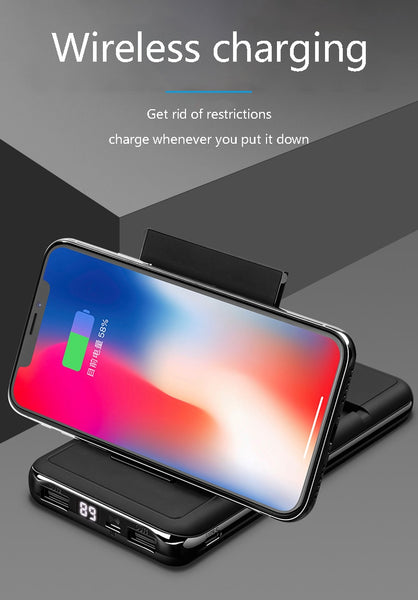New 20000mah Digital Display Stand Wireless Charging Mobile Power Bank External Charger