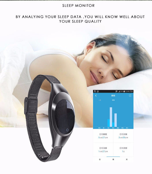 New Ladies Heart Rate Monitor Pedometer Fitness Tracker Smart Watch For Android IOS