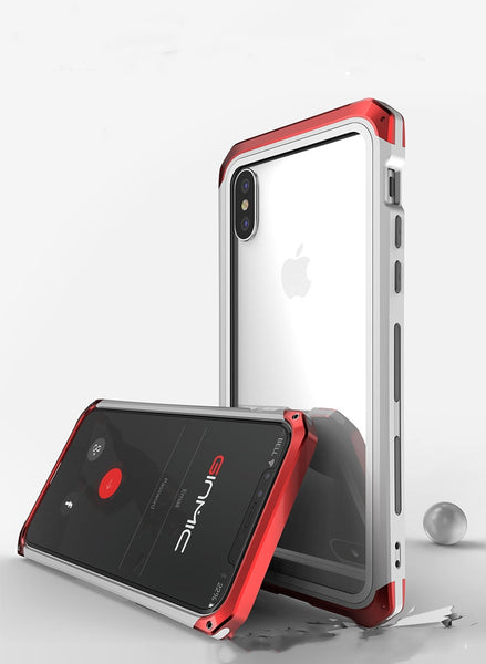 New Luxury Metal Glass Aluminum Bumper Coque Case Bumper Cover For iPhone X XS Series
