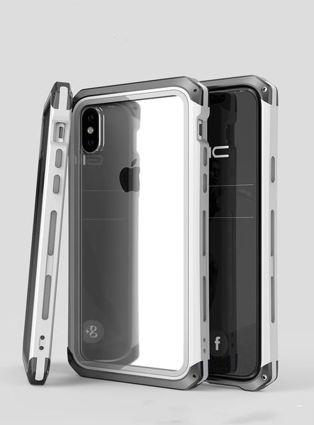 New Luxury Metal Glass Aluminum Bumper Coque Case Bumper Cover For iPhone X XS Series