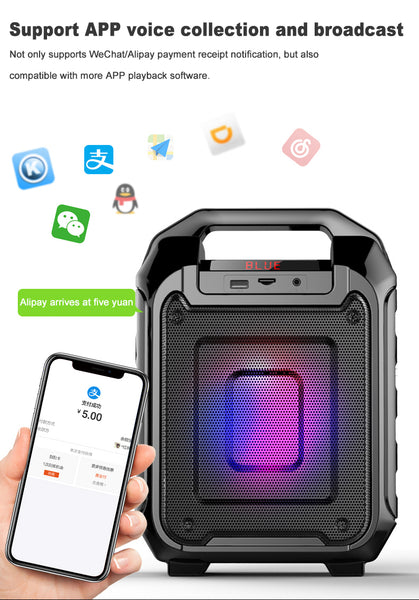 New Bluetooth Portable LED Light Wireless Outdoor Speaker Mini Subwoofer For iPhone Android