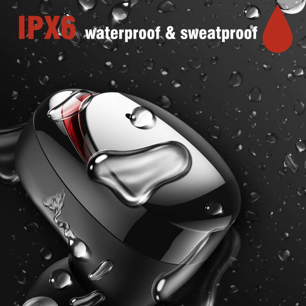 New TWS Bluetooth 5.0 True Wireless In-Ear Earbuds Deep Bass Stereo IPX6 Waterproof Sport Headset