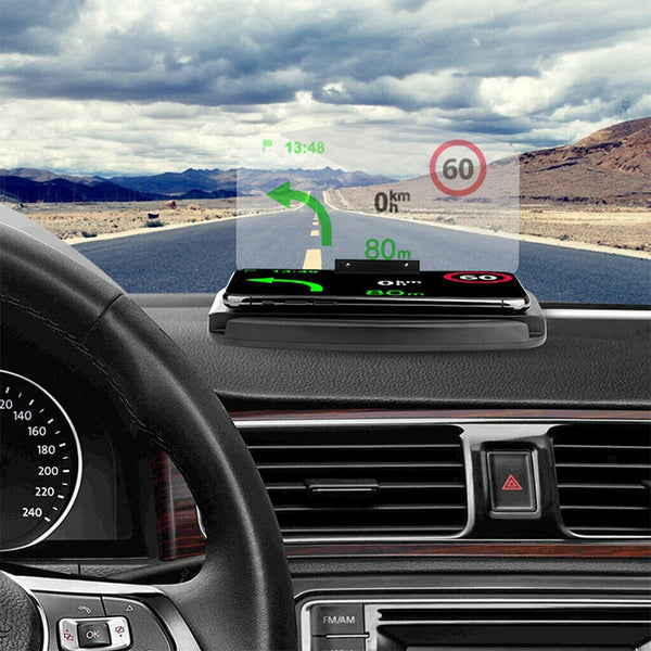New Universal Wireless Car GPS HUD Head Up Navigation Display Phone Holder For iPhone Samsung Smartphones