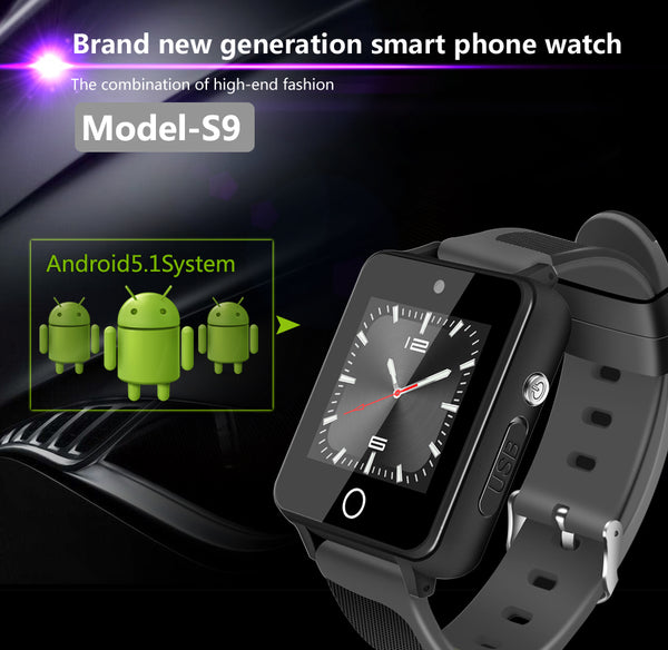New Android 5.1 1GB+16GB Bluetooth GPS 3G WIFI Smartwatch Digital Wrist Watch For Android iPhone Gifts