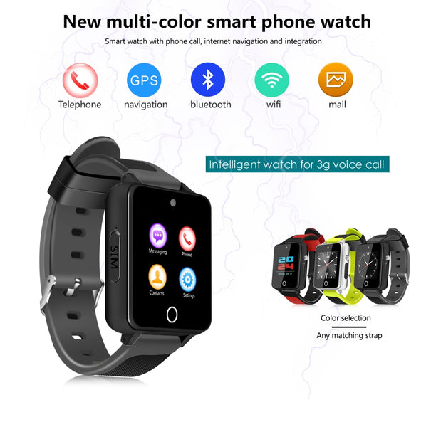 New Android 5.1 1GB+16GB Bluetooth GPS 3G WIFI Smartwatch Digital Wrist Watch For Android iPhone Gifts