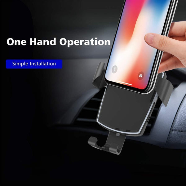 New 10W Qi Wireless Car Mount Phone Holder Quick Charger For Samsung Galaxy S22 S21 S20 & iPhone 14 13 12 Series