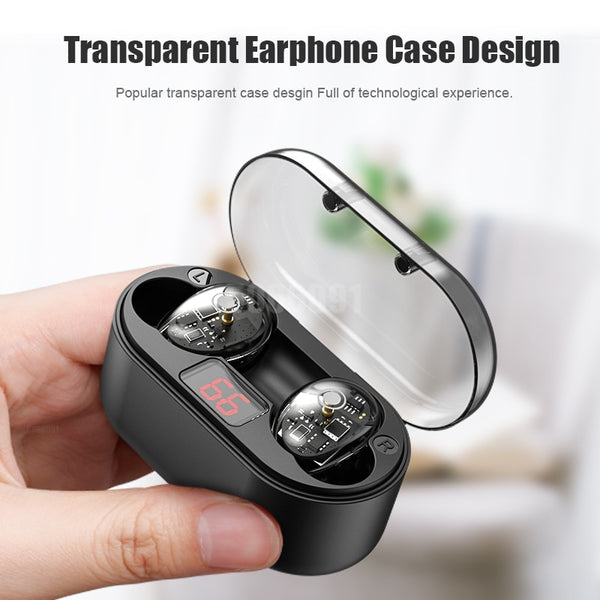 New Bluetooth 5.0 Wireless IPX6 Waterproof Hifi Stereo Sport Earbud Headset With Mic + Charging Box