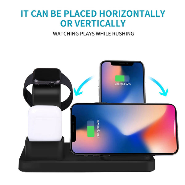 New 3-in-1 Fast Charging Dock Desk Station For Apple iPhone Watch Airpods Samsung Smart Phones