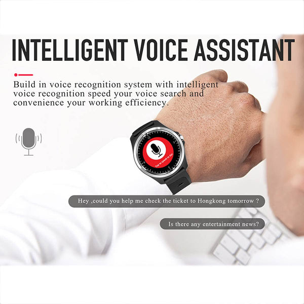 New Bluetooth Heart Rate Blood Pressure Voice Assistant Music Control Weather Forcast Fitness Sport Smartwatch