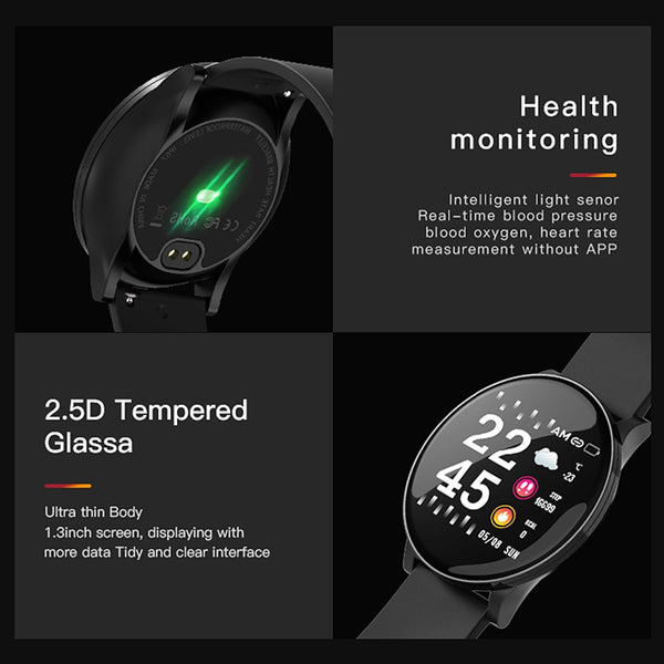 New Heart Rate Monitor Sport Fitnes Tracker IP68 Waterproof Smartwach For iPhone Androids