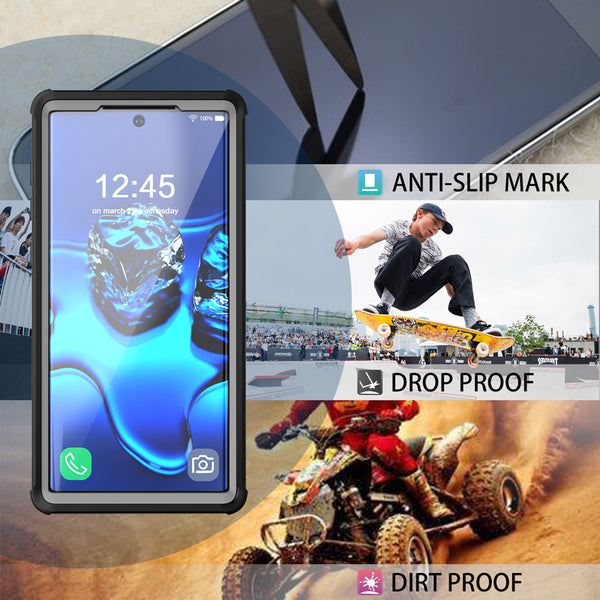 New Heavy Duty Hard Silicone Cover Case With Screen Protector For Samsung Note 10 Pro Series