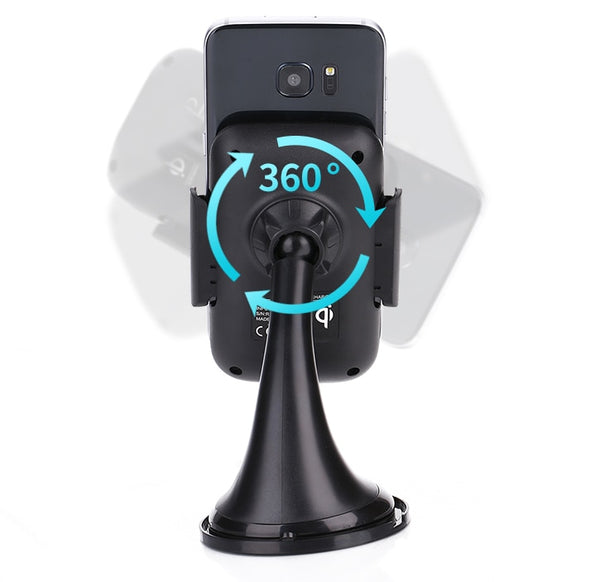 New Multifuntional Qi Wireless Fast Charging Car Mount Holder Charger For Compatible iPhones Samsung Smart Phones