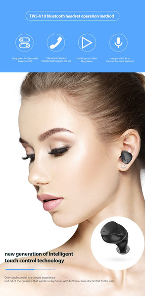 New Bluetooth 3D stereo Wireless Earphones Earbuds Headset With 3200mAh Charge Box Noise Cancelling