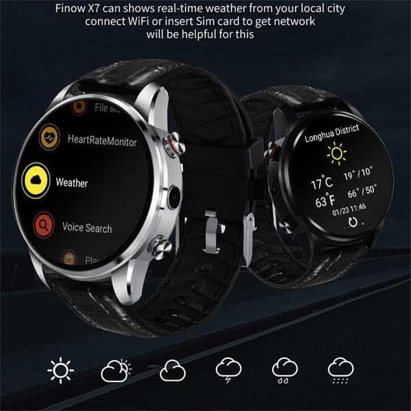 New 4G Sport Fitness Heart Rate Tracker Android 7.1  Smartwatch For Android iPhone