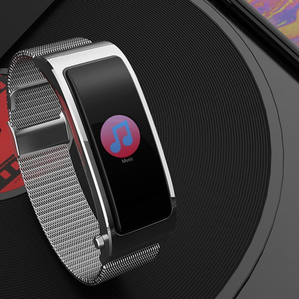 New Bluetooth 2 In 1 Smart Wristband Heart Rate Fitness Tracker Smartwatch Headset