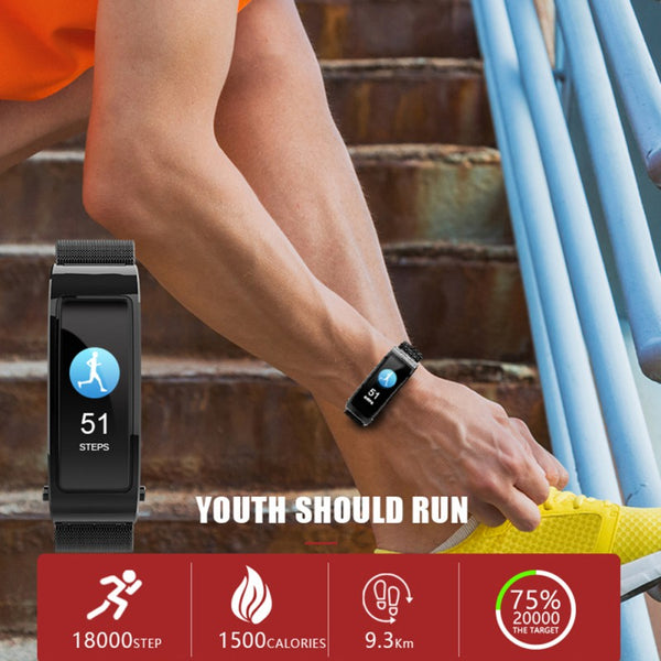 New Bluetooth 2 In 1 Smart Wristband Heart Rate Fitness Tracker Smartwatch Headset