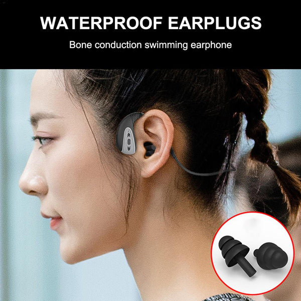 New Bone Conduction Bluetooth 5.0 Headset Stereo IPX 8 Waterproof Sports Swimming Running Hands Free Headphone Earbuds