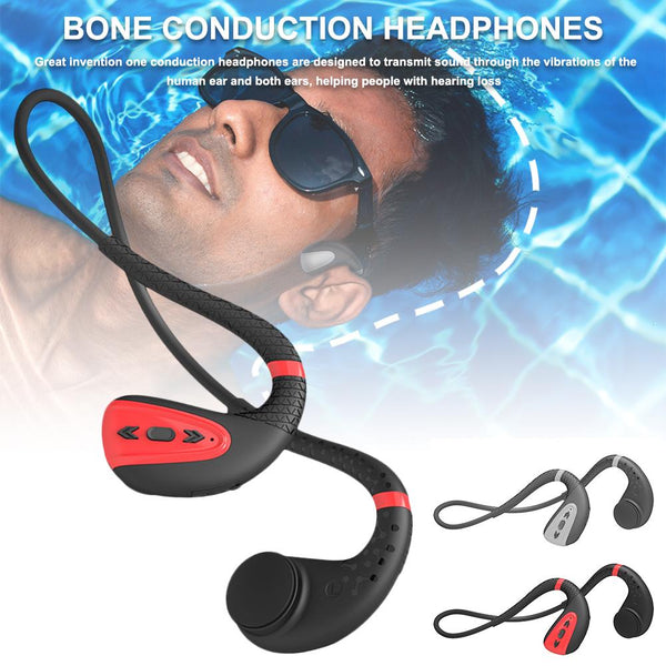New Bone Conduction Bluetooth 5.0 Headset Stereo IPX 8 Waterproof Sports Swimming Running Hands Free Headphone Earbuds