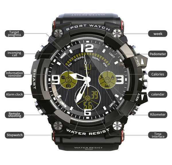 New 1.58" Screen Bluetooth 50M Waterproof Sport Clock SmartWatch For iOS Android