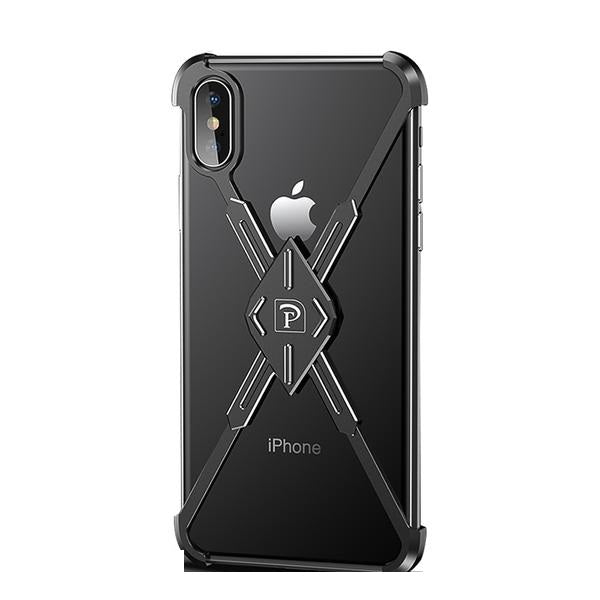 New X-Shape Saber Design Metal Shockproof Shell Bumper Case For iPhone XS MAX