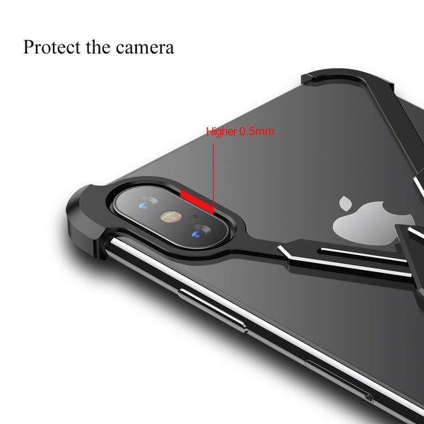 New X-Shape Saber Design Metal Shockproof Shell Bumper Case For iPhone XS MAX