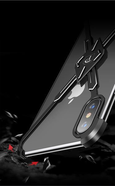 New X-Shape Saber Design Metal Shockproof Shell Bumper Case For iPhone XS MAX
