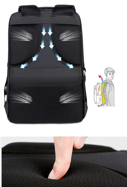 New Anti-Theft Multifunctional 15.6 inch Laptop Travel Outdoors USB Charging Bag Backpack