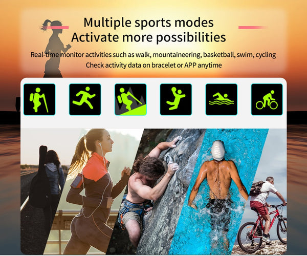 New IP68 Waterproof Heart Rate Monitor Weather Forecast Activity Fitness Tracker Sport Smartwatch