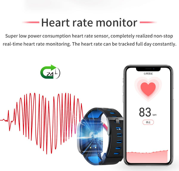 New IP68 Waterproof Heart Rate Monitor Weather Forecast Activity Fitness Tracker Sport Smartwatch