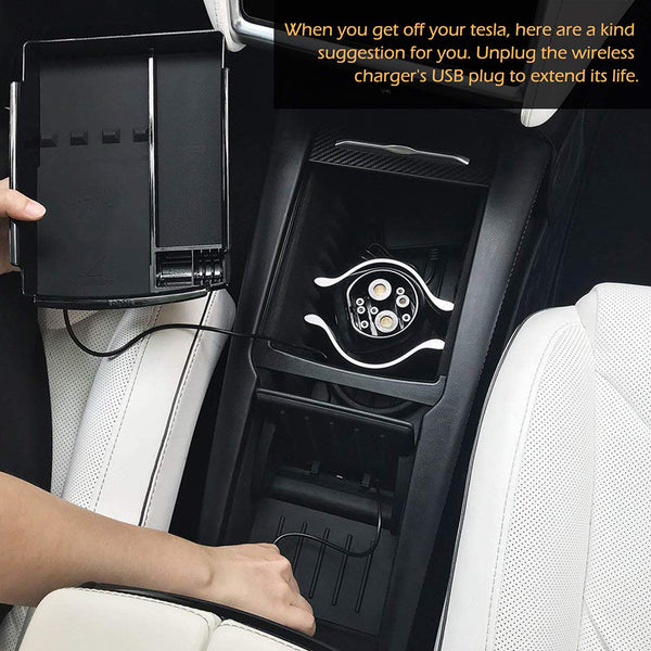 New Wireless Charger Holder Stand Bracket For Compatible iPhones Tesla Model Vehicles