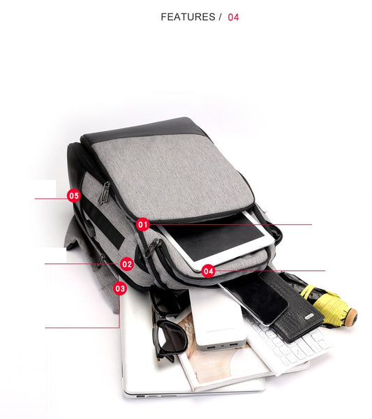 New High Capacity 17 Inch Laptop Business Multifunctional USB Charging Travel Bag School Backpack