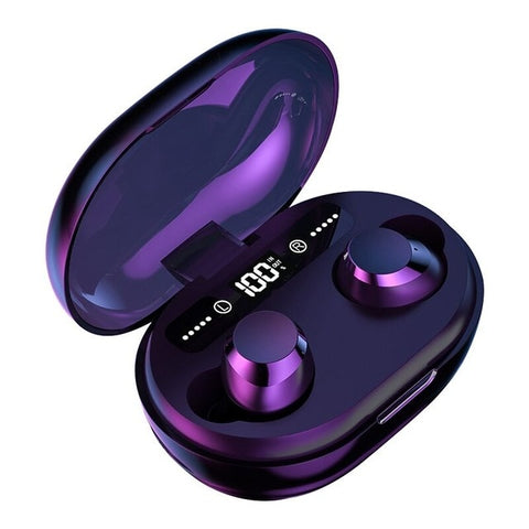 New TWS Wireless Bluetooth LED Display 3000mAh Power Bank Touch Control Sport Earbuds Headset With Dual Mic