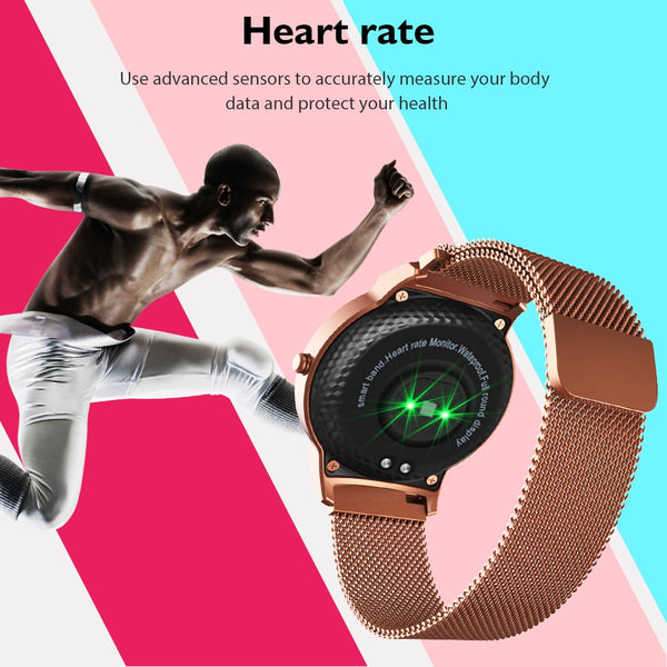 New 1.3 Inch Full Round Touch Screen Heart Rate Monitor IP67 Waterproof Smartwatch