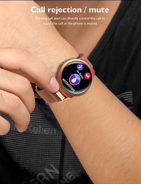 New 1.3 Inch Full Round Touch Screen Heart Rate Monitor IP67 Waterproof Smartwatch