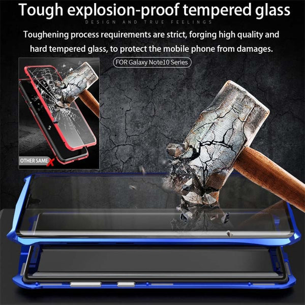 New Magneti Full Front+Back 9H Glass Tempered Film Metal Cover Case For Samsung Galaxy Note 10 Plus Pro