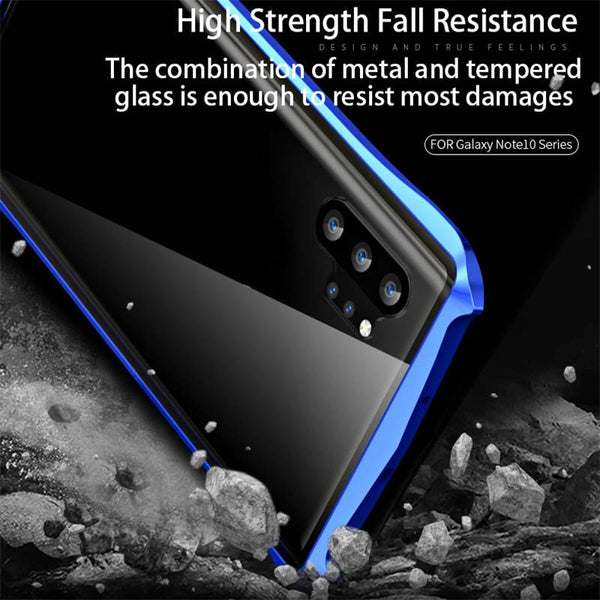 New Magneti Full Front+Back 9H Glass Tempered Film Metal Cover Case For Samsung Galaxy Note 10 Plus Pro