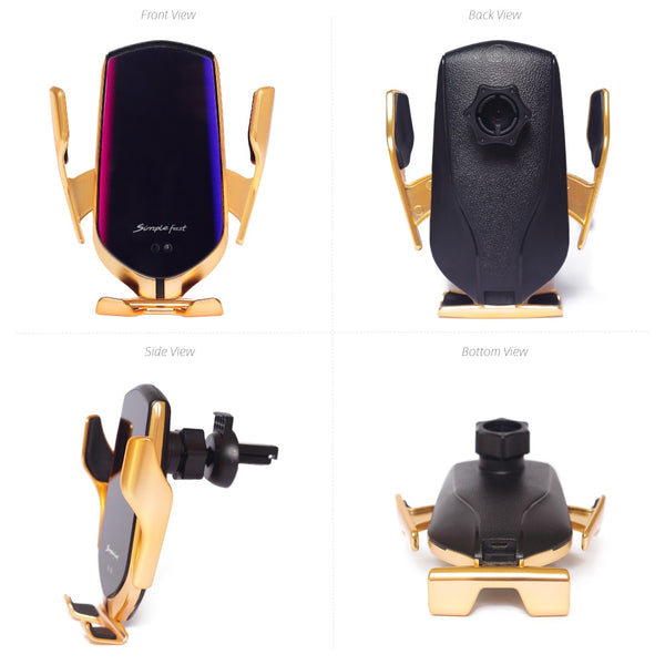 New Automatic Clamp 10W Car Wireless Phone Mount Charger With Navigation Positioning For Samsung Galaxy S22 S21 S20 Series