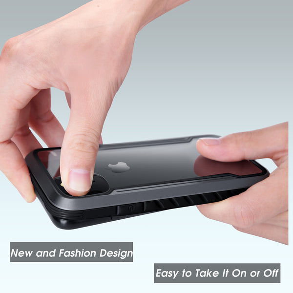 New Defender Anodized Aluminum TPU Clear PC Military Grade Metallic Protective Case For iPhone 11 Pro Max