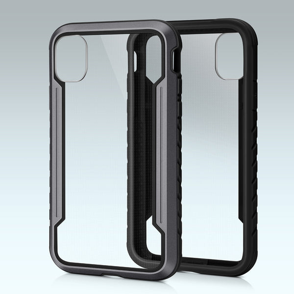 New Defender Anodized Aluminum TPU Clear PC Military Grade Metallic Protective Case For iPhone 11 Pro Max