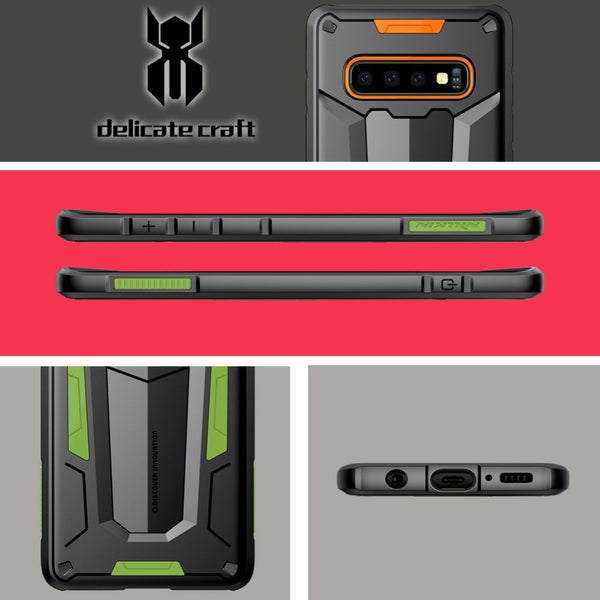 New Rugged Shield Back Tough Armour Case Bumper Cover For Samsung S10 Plus Series