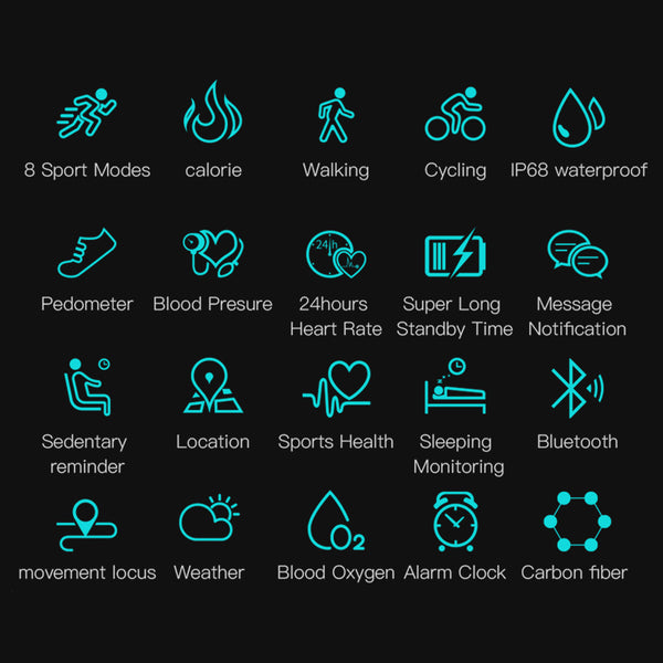 New IP68 Waterproof 1.3 Inch Heart Rate Monitor Fitness Tracker Sport Smartwatch For Android IOS