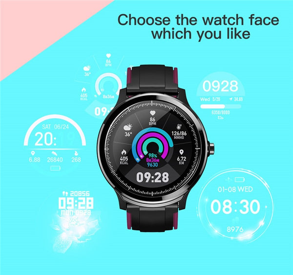 New IP68 Waterproof 1.3 Inch Heart Rate Monitor Fitness Tracker Sport Smartwatch For Android IOS