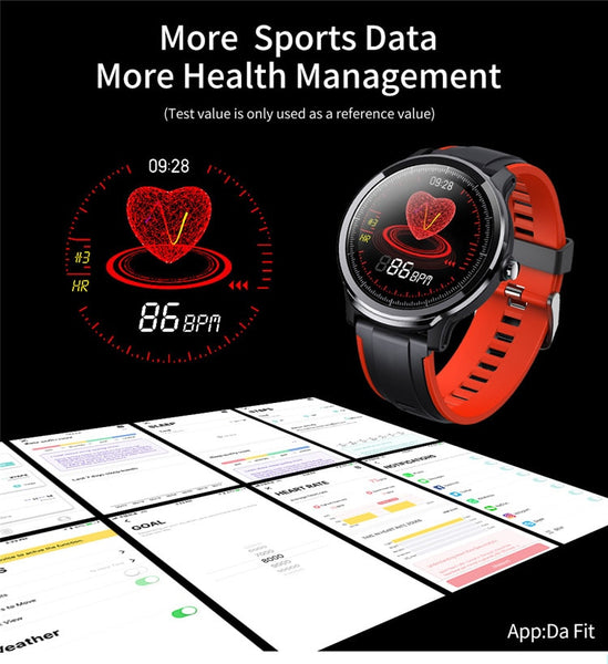 New IP68 Waterproof 1.3 Inch Heart Rate Monitor Fitness Tracker Sport Smartwatch For Android IOS